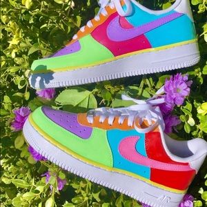 Vintage Color Block NIKE AIRFORCE ONES SIZE 8W